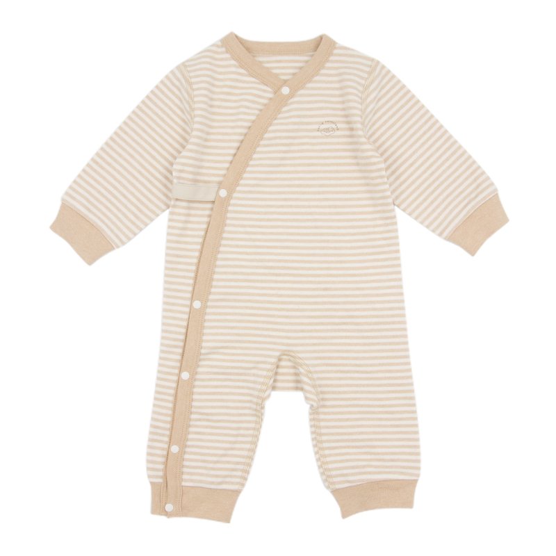 Eco-friendly GOTS certified organic cotton new born baby jumpsuit clothes pajamas rompers