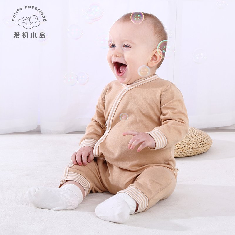 Eco-friendly GOTS certified organic cotton new born baby jumpsuit clothes pajamas rompers