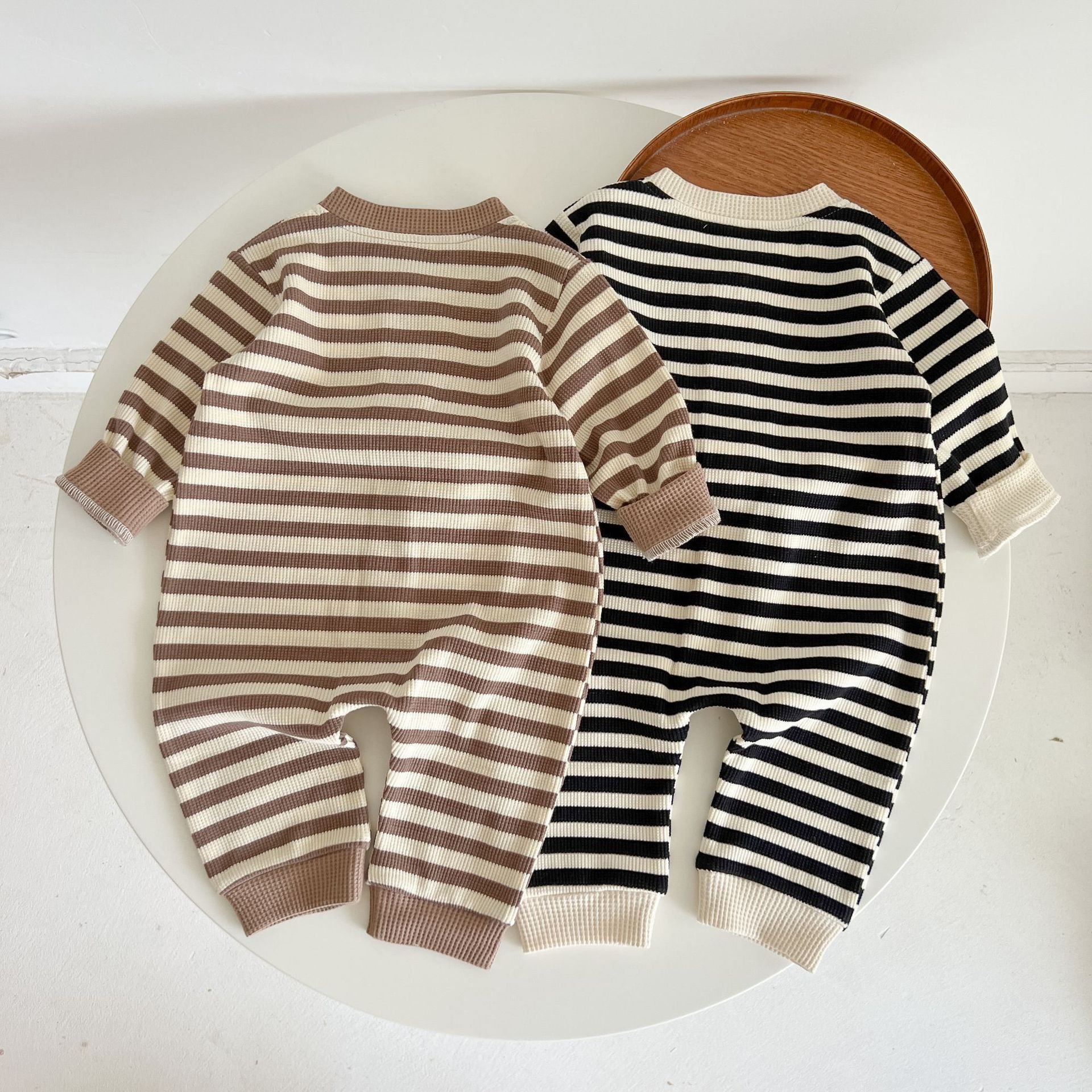 Autumn infant girls clothing baby striped Romper cotton newborn baby long sleeve Rompers