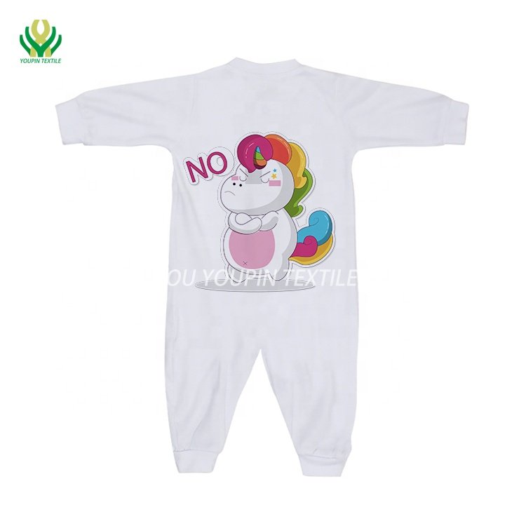 Custom Polyester Baby Jumpsuit Long Sleeve & Pant Sublimation Blank Baby Rompers