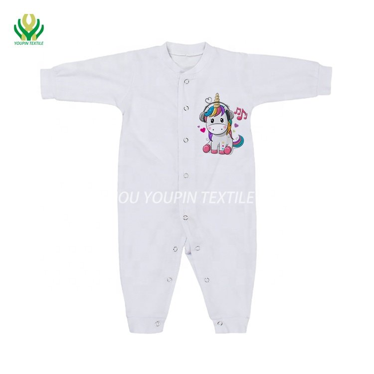 Custom Polyester Baby Jumpsuit Long Sleeve & Pant Sublimation Blank Baby Rompers
