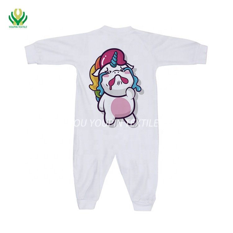 Custom Polyester Baby Jumpsuit Long Sleeve & Pant Sublimation Blank Baby Rompers