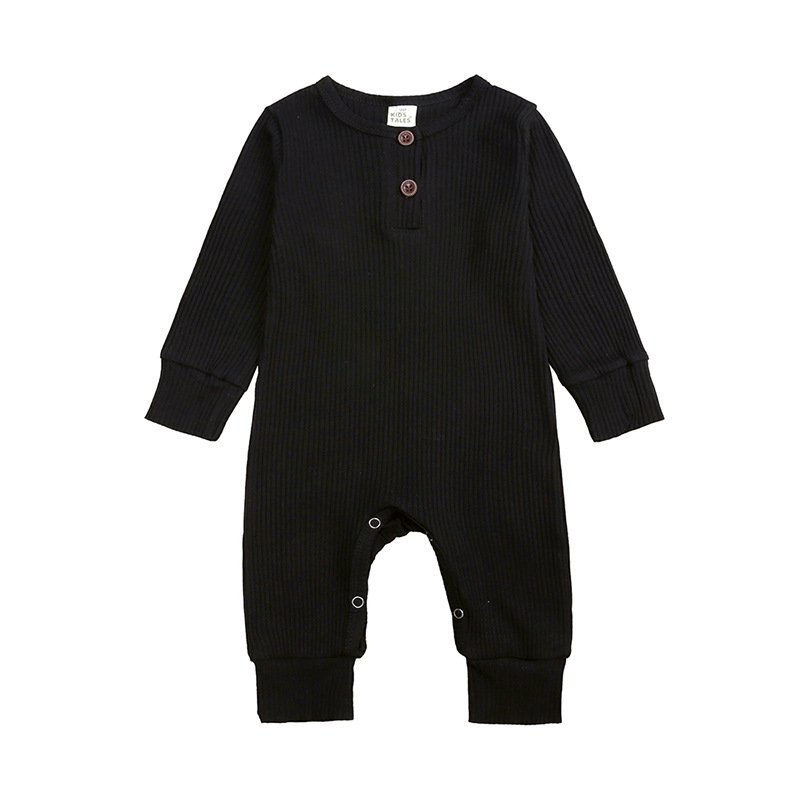 Wholesale Long Sleeve Cotton Sweatshirt Cute Baby Rompers Newborn Jumpsuits Rompers Ribbed Baby Pajama