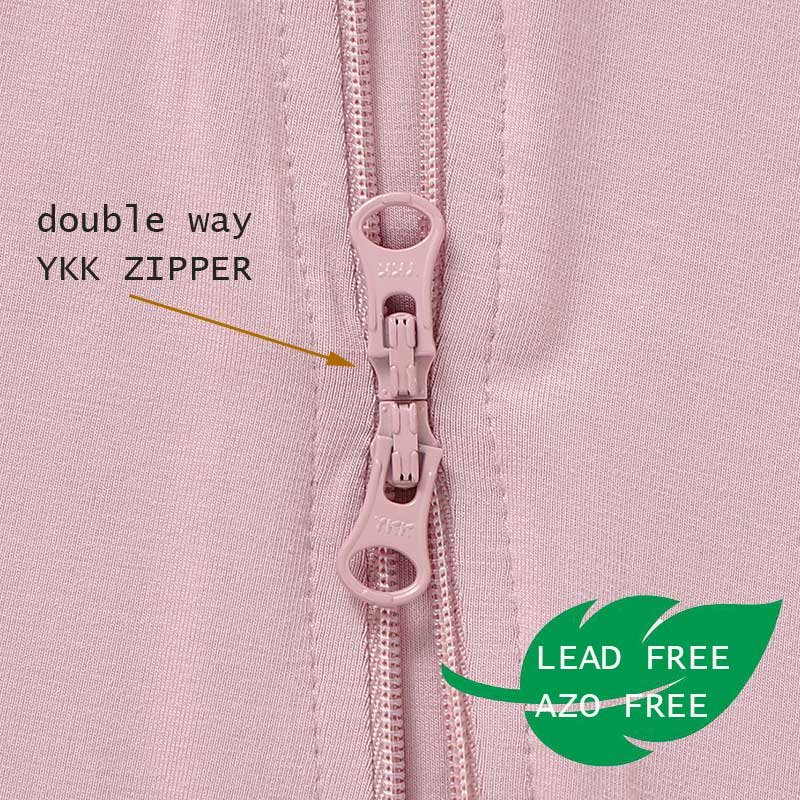 Solid and Print Soft Summer Double Way Zipper Bamboo Baby Jumpsuit Baby Onesie Sleeve Infant Mittens Baby Rompers