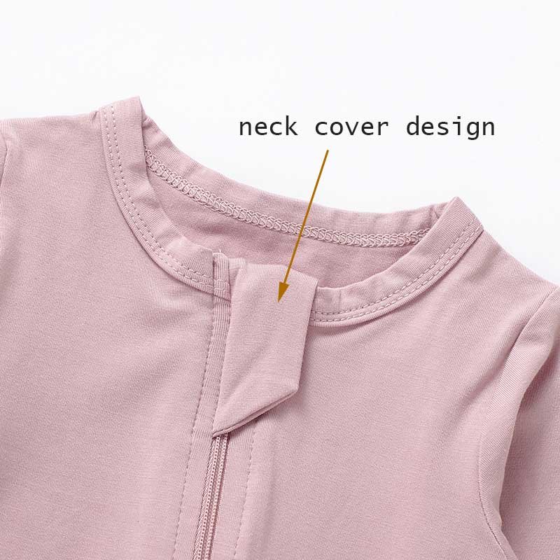 Solid and Print Soft Summer Double Way Zipper Bamboo Baby Jumpsuit Baby Onesie Sleeve Infant Mittens Baby Rompers