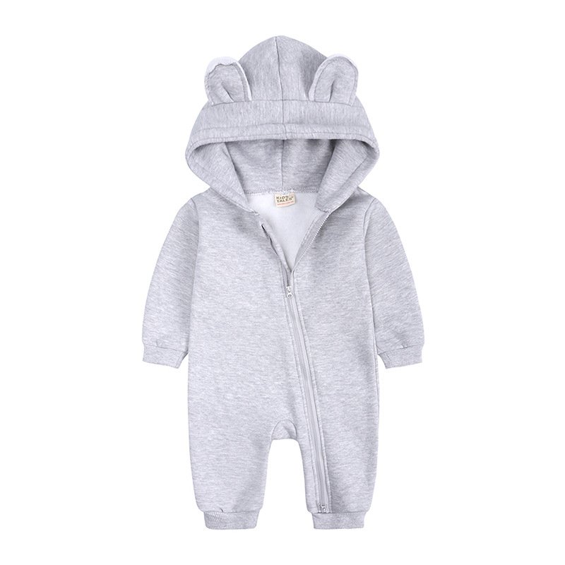 custom new style clothing jumpsuit newborn baby sweatshirt romper clothes kids boy girl winter rompers wholesale zippershirt