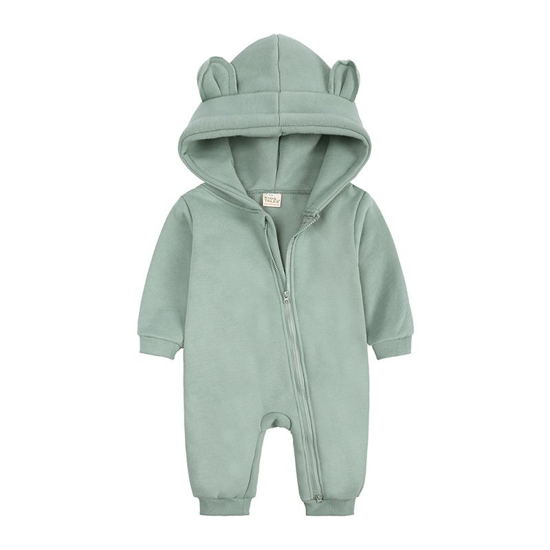 custom new style clothing jumpsuit newborn baby sweatshirt romper clothes kids boy girl winter rompers wholesale zippershirt