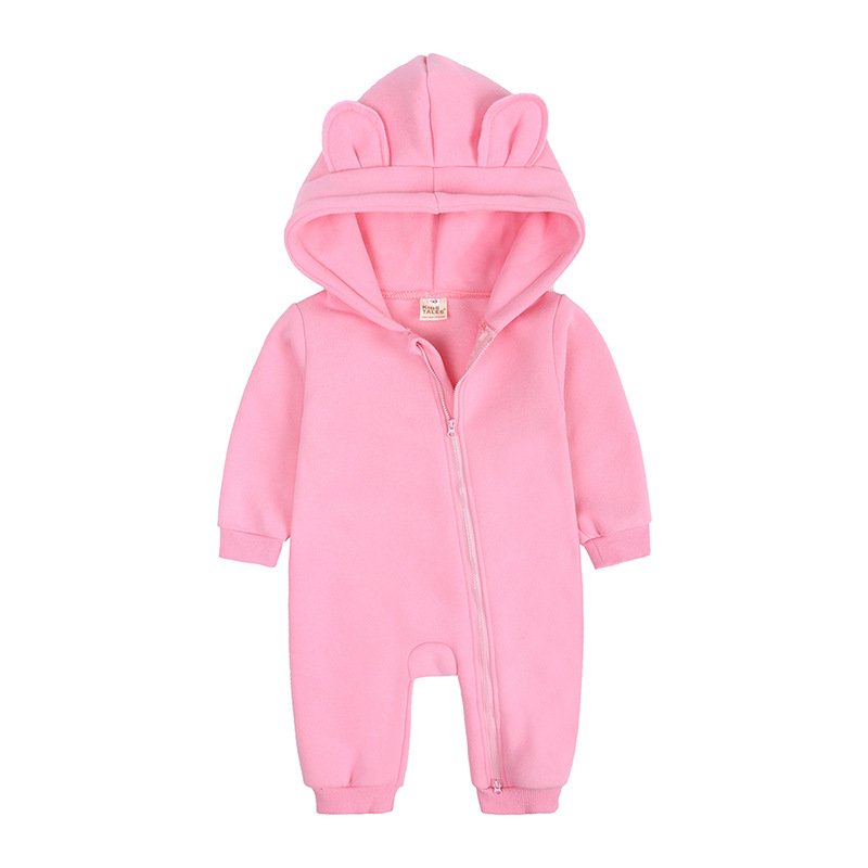 custom new style clothing jumpsuit newborn baby sweatshirt romper clothes kids boy girl winter rompers wholesale zippershirt