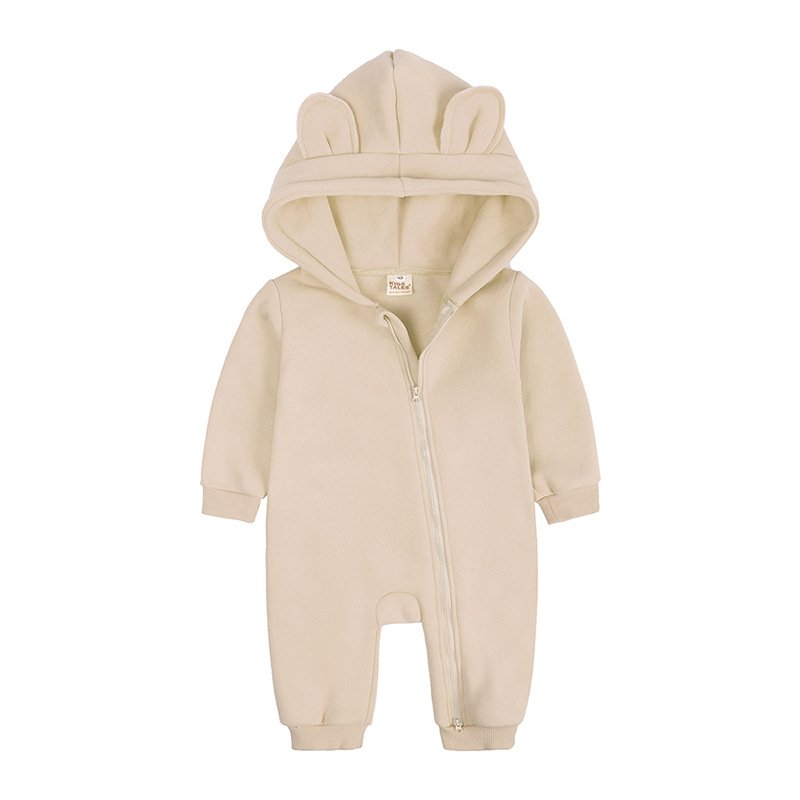 custom new style clothing jumpsuit newborn baby sweatshirt romper clothes kids boy girl winter rompers wholesale zippershirt