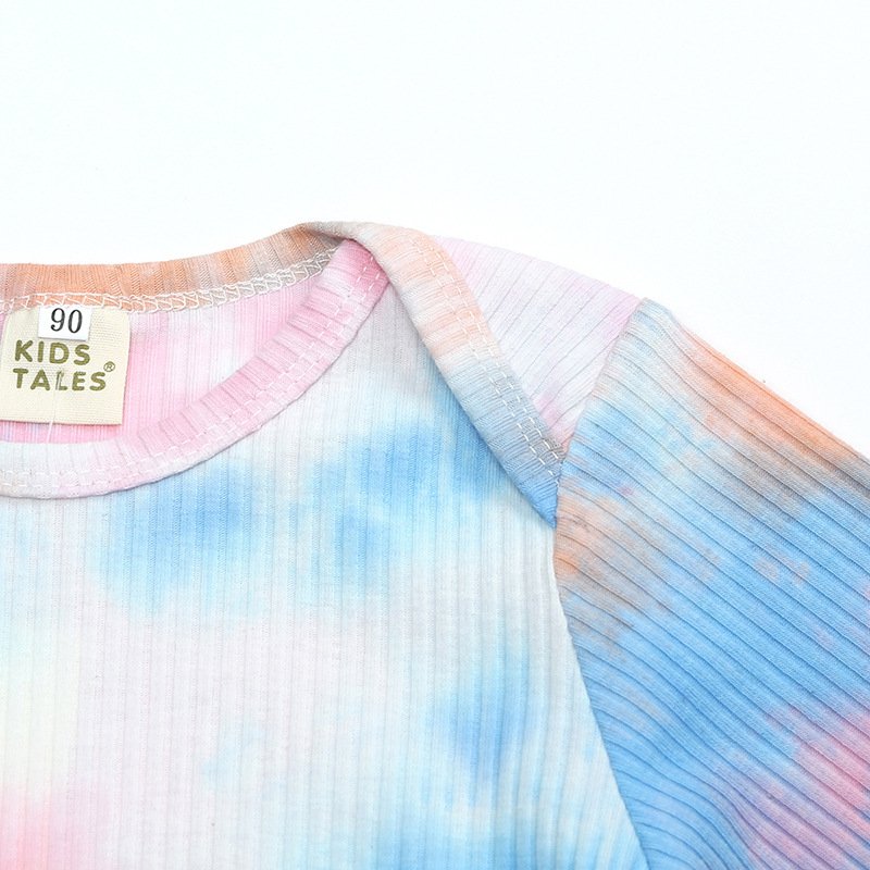 OEM Newborn Baby Jumpsuit Long Sleeves Tie-Dye Bodysuit baby onesie Cotton baby rompers