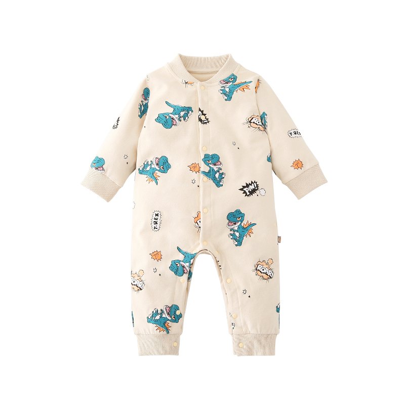 New arrival newborn baby clothing with animal dinosaur pattern baby clothing romper baby boy clothing