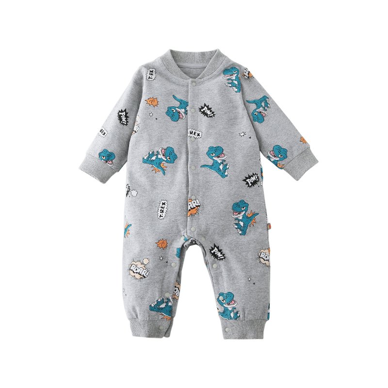 New arrival newborn baby clothing with animal dinosaur pattern baby clothing romper baby boy clothing