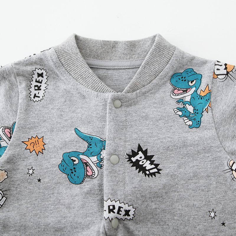 New arrival newborn baby clothing with animal dinosaur pattern baby clothing romper baby boy clothing