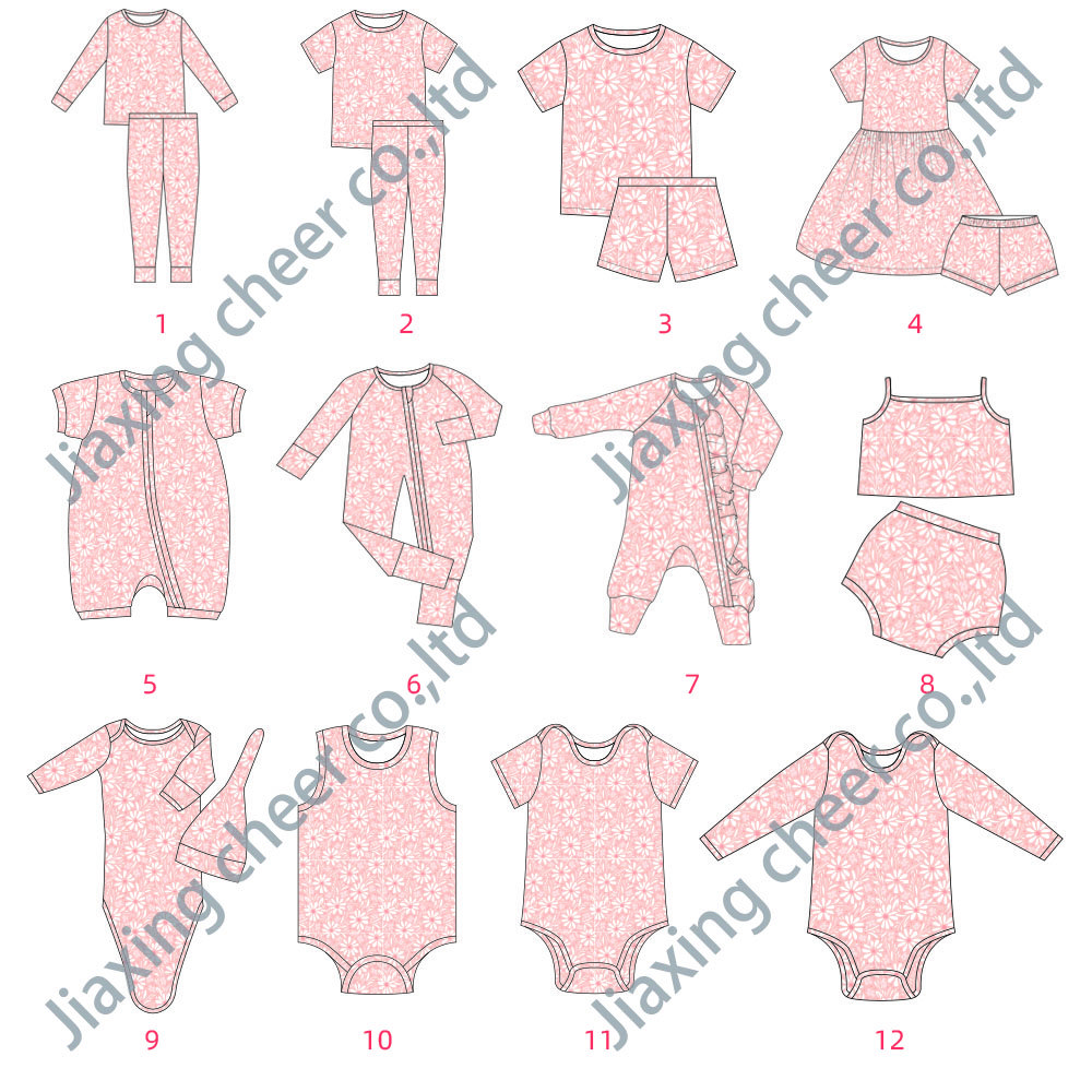 CHEER Custom Bamboo Soft baby jumpsuit Pajamas Newborn Sleepers Boy Girl Clothes Printed Baby Rompers