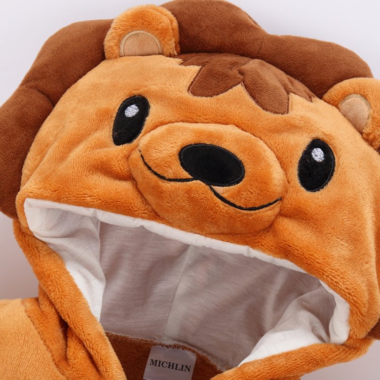 MICHLIN New Design Brown Children Party Cosplay Infant Lion Costume Newborn Baby Rompers