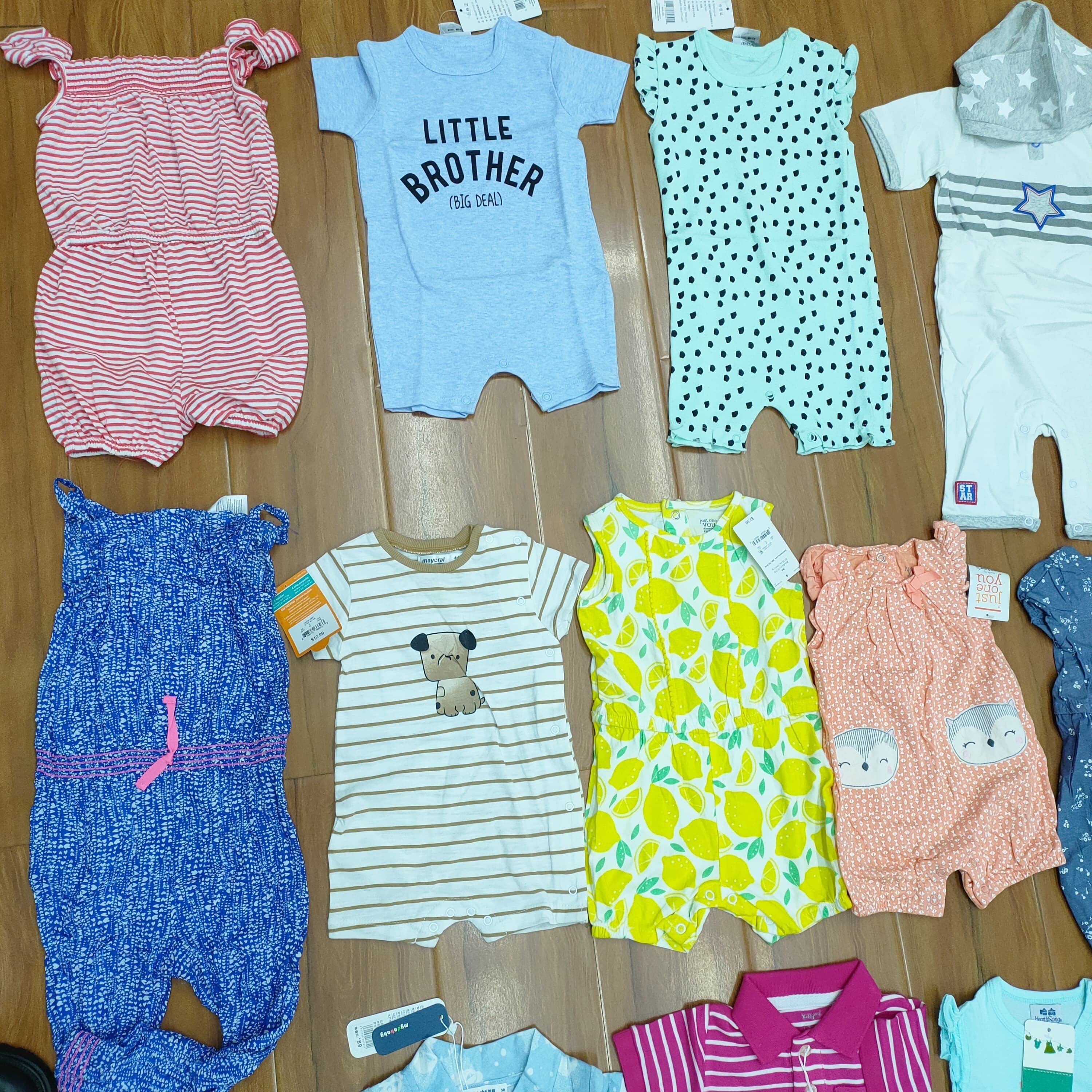 left over clearance sale Wholesale Baby Soft Cotton Lovely Overstock bodysuit For toddler jumpsuit frogsuit 1054 05