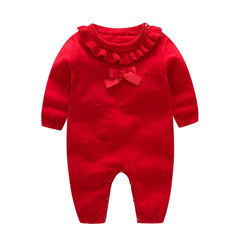 Newborn Designer Baby Girl Clothes Fashion Knitted Baby Romper Winter Sweater Boys Rompers