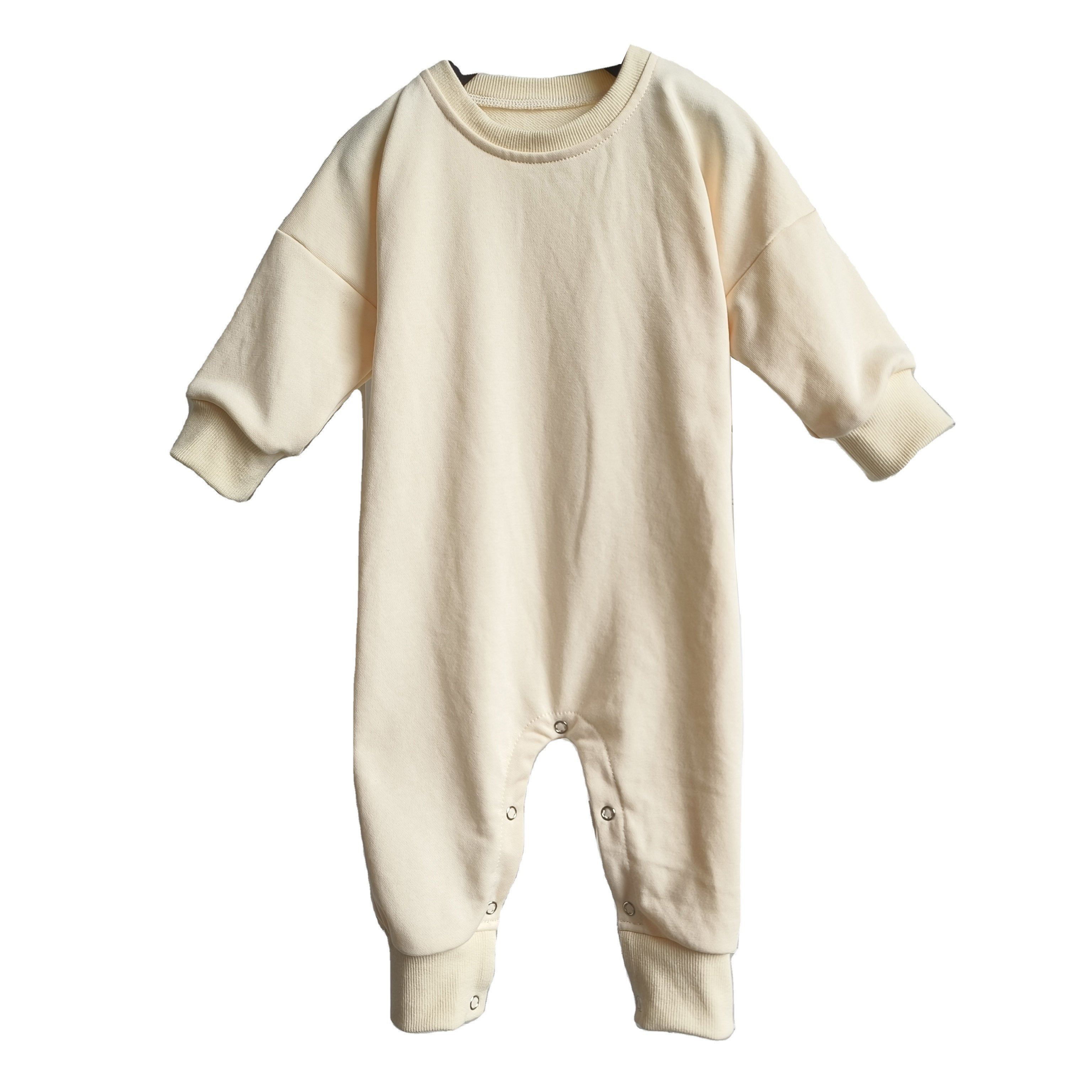 Infant Sweatshirt Lounge Suit Baby French Terry Playsuit Toddler Long Sleeve Cotton Romper