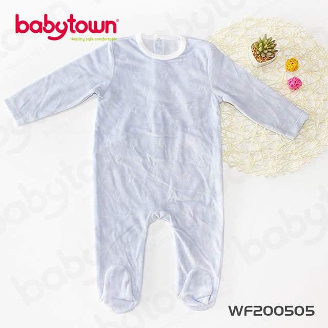 factory direct sales babi jumpsuit organic cotton baby clothes jacquard velour baby romper