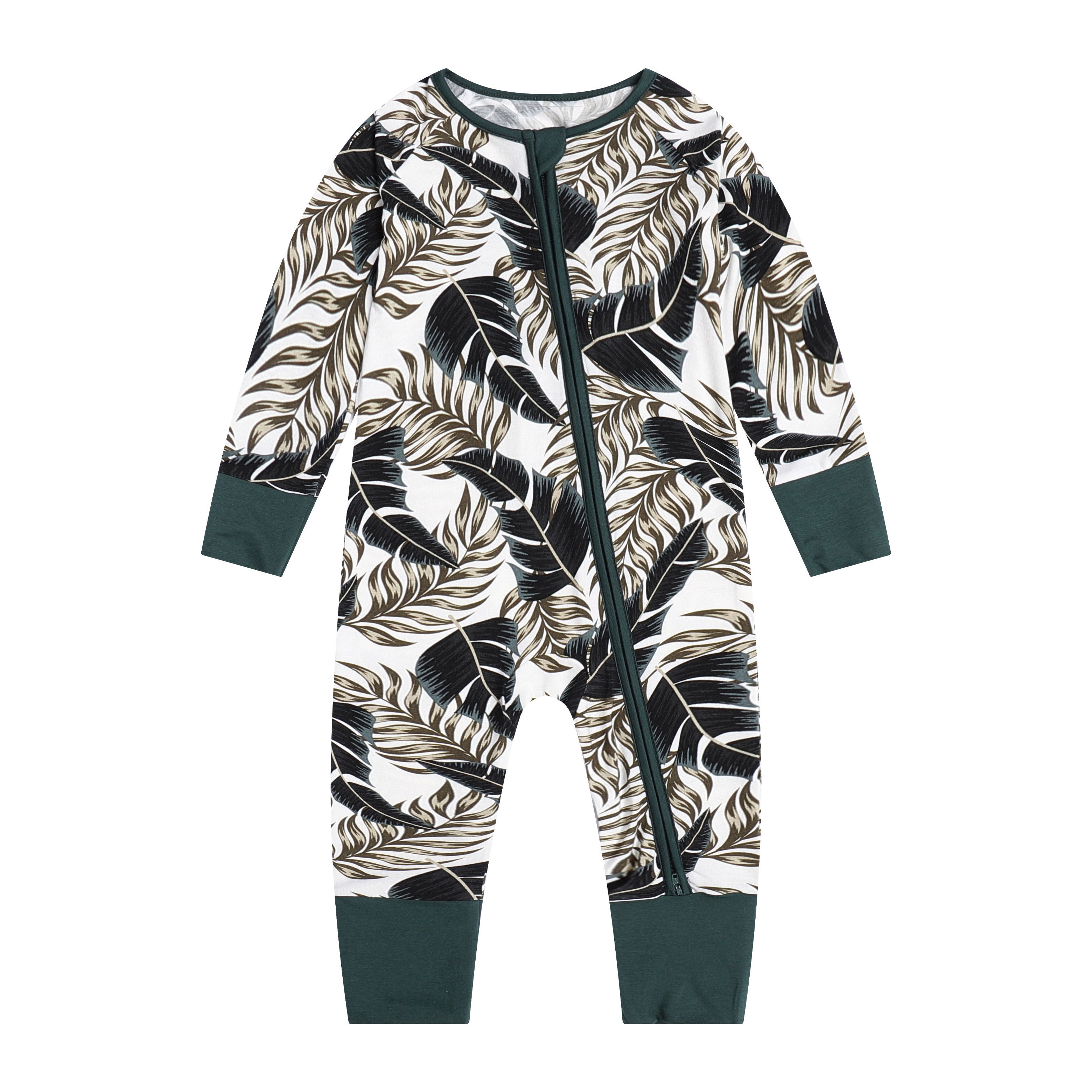 2023 Custom Baby Bamboo pajamas Clothing Newborn Summer Girl Boutique Bamboo Baby Romper Zipper Footie Bamboo Baby Clothes
