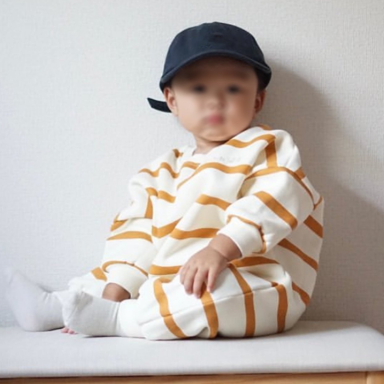 Custom Autumn Toddler Striped Bodysuit Long Sleeve Organic Cotton Baby Knitted Romper Newborn Onesies