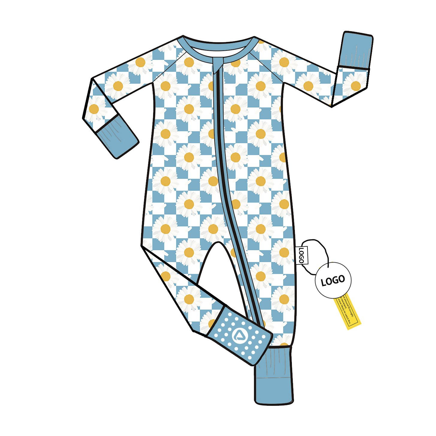 Comfortable Bamboo Fiber Toddler Romper with YKK Zipper for Unisex Soft Skin Friendly Breathable Sleeper and Pajamas