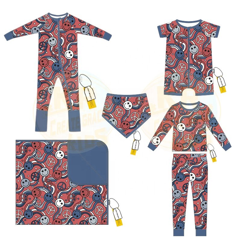 Custom Newborn Romper Wholesale 95% Bamboo Fabric Soft Kids Cartoon Pajamas Children's Boutique Bamboo Baby Toddler Pajamas
