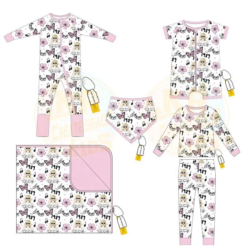 Custom Newborn Romper Wholesale 95% Bamboo Fabric Soft Kids Cartoon Pajamas Children's Boutique Bamboo Baby Toddler Pajamas