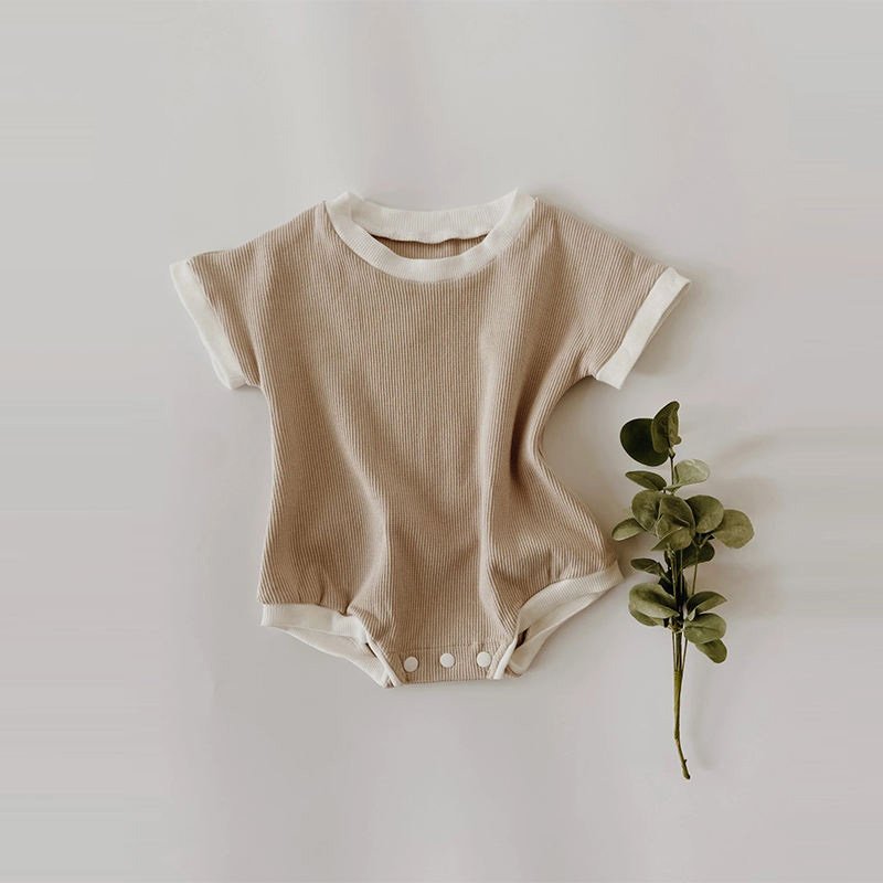 Organic bamboo waffle baby bodysuit eco friendly baby bodysuit romper sustainable waffle infant onesie newborn baby clothes