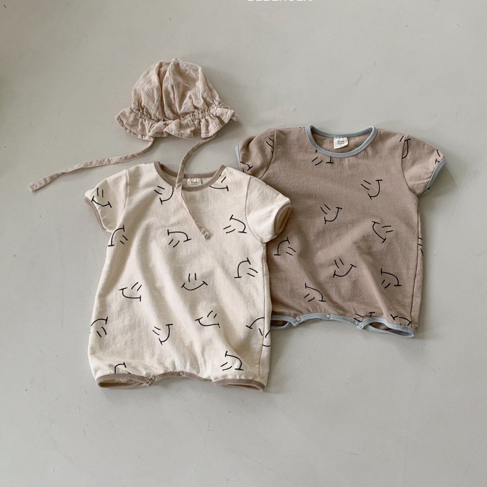 Summer Newborn Baby Boutique Romper Girls Boys Casual Cotton Bodysuit Kids Solid Short Sleeves Jumpsuit