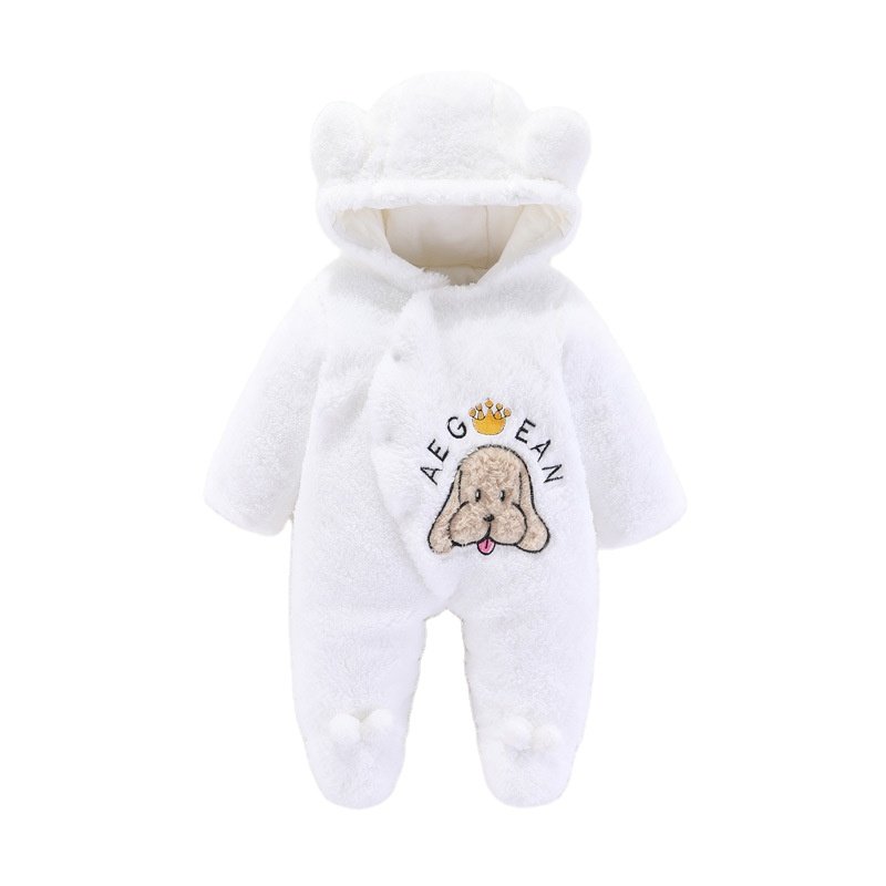 Warm 100% Cotton Llining Cute Cartoon Animal Dog Baby Newborn Infants Clothing Clothes Baby Romper Wholesale