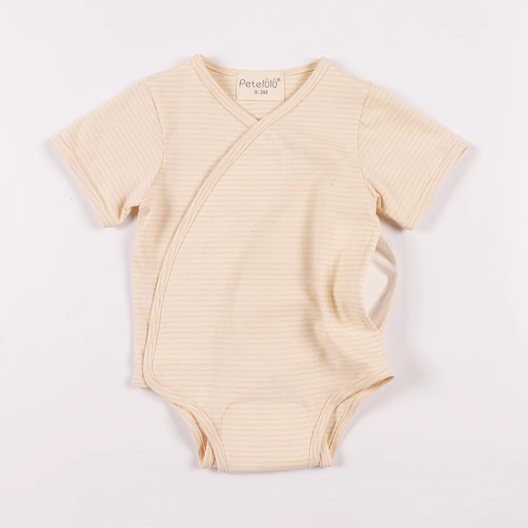 Top Quality organic Cotton Newborn Baby Bodysuit Baby Soft Hook And Loop Side Open Triangle Organic Cotton Baby Romper