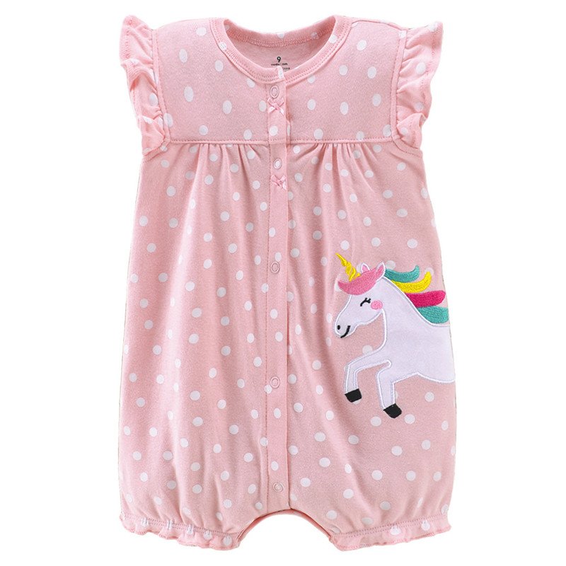 Summer New Baby clothes Girls muslin baby romper Short Sleeve Thin Jumpsuit Cute Cartoon Climbing Clothing For 0-24m Infants