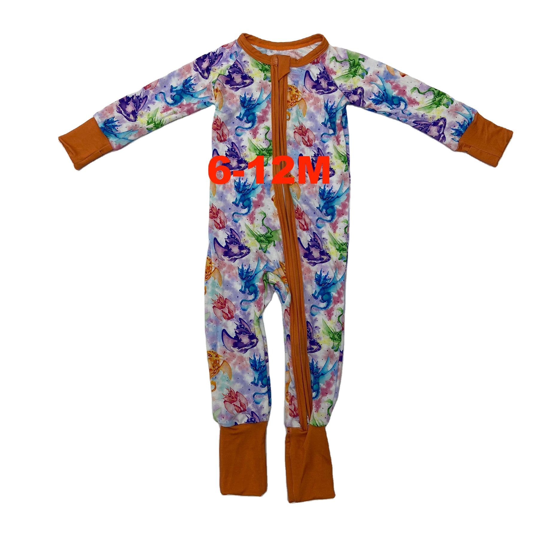New Custom Gingerbread Baby Newborn Bamboo Viscose Infant Toddler Pajamas Fold over Cuffs Baby Rompers For Christmas