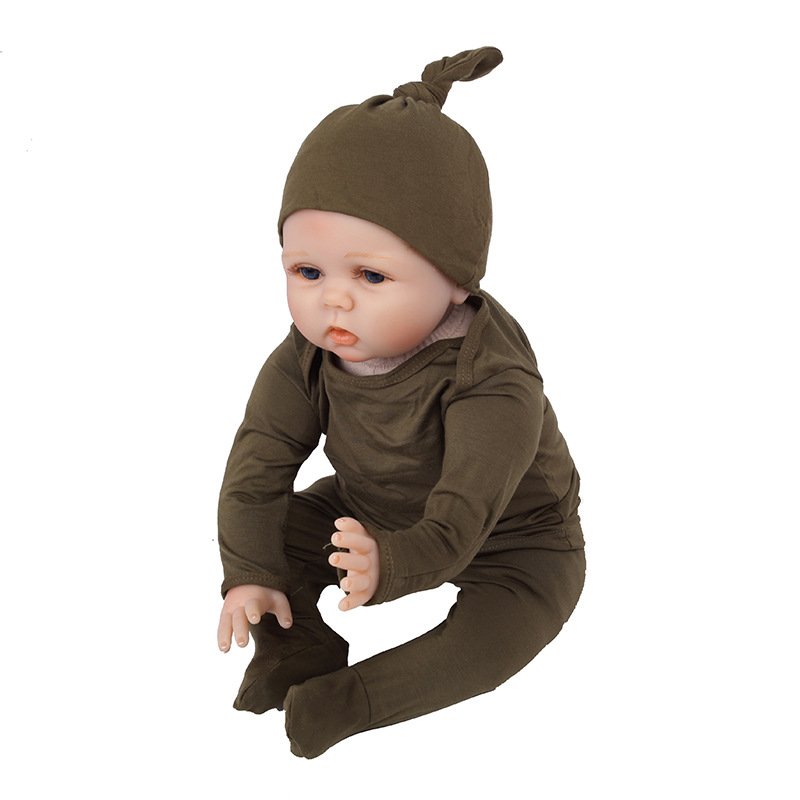 100% baby cloth newborn baby romper with baby hat