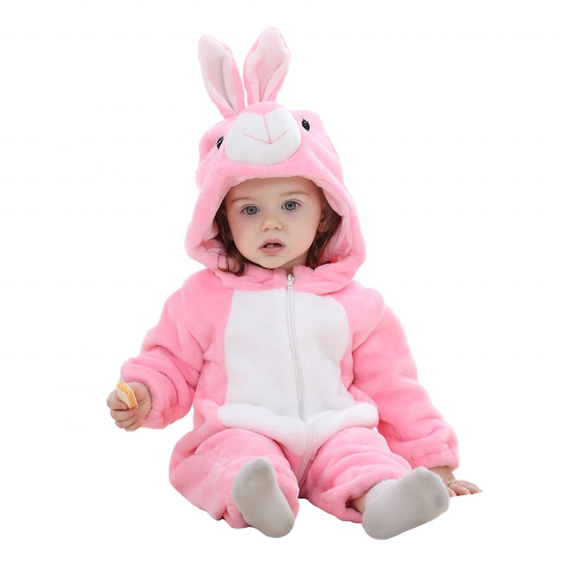 Flannel Costume Baby Clothes Kids Animal Winter Baby Rompers Jumpsuit for Girls Boys Rabbit Tigger Panda Pajama Set Full Unisex
