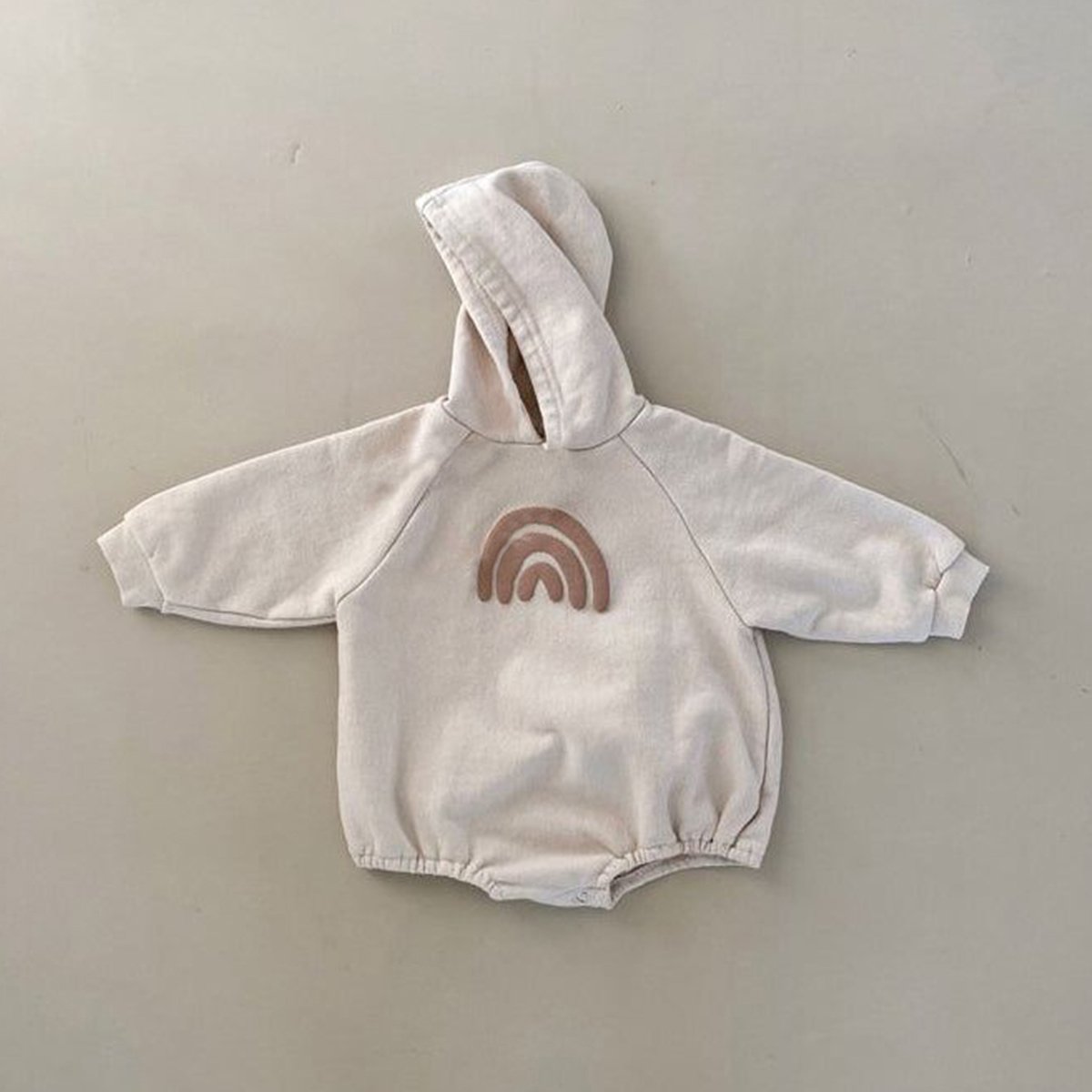 Autumn Newborn Baby Rompers Infant Kids Cotton Long Sleeve Rainbow Hoodie Romper Baby Boy Girls Jumpsuits Clothes 0-24M