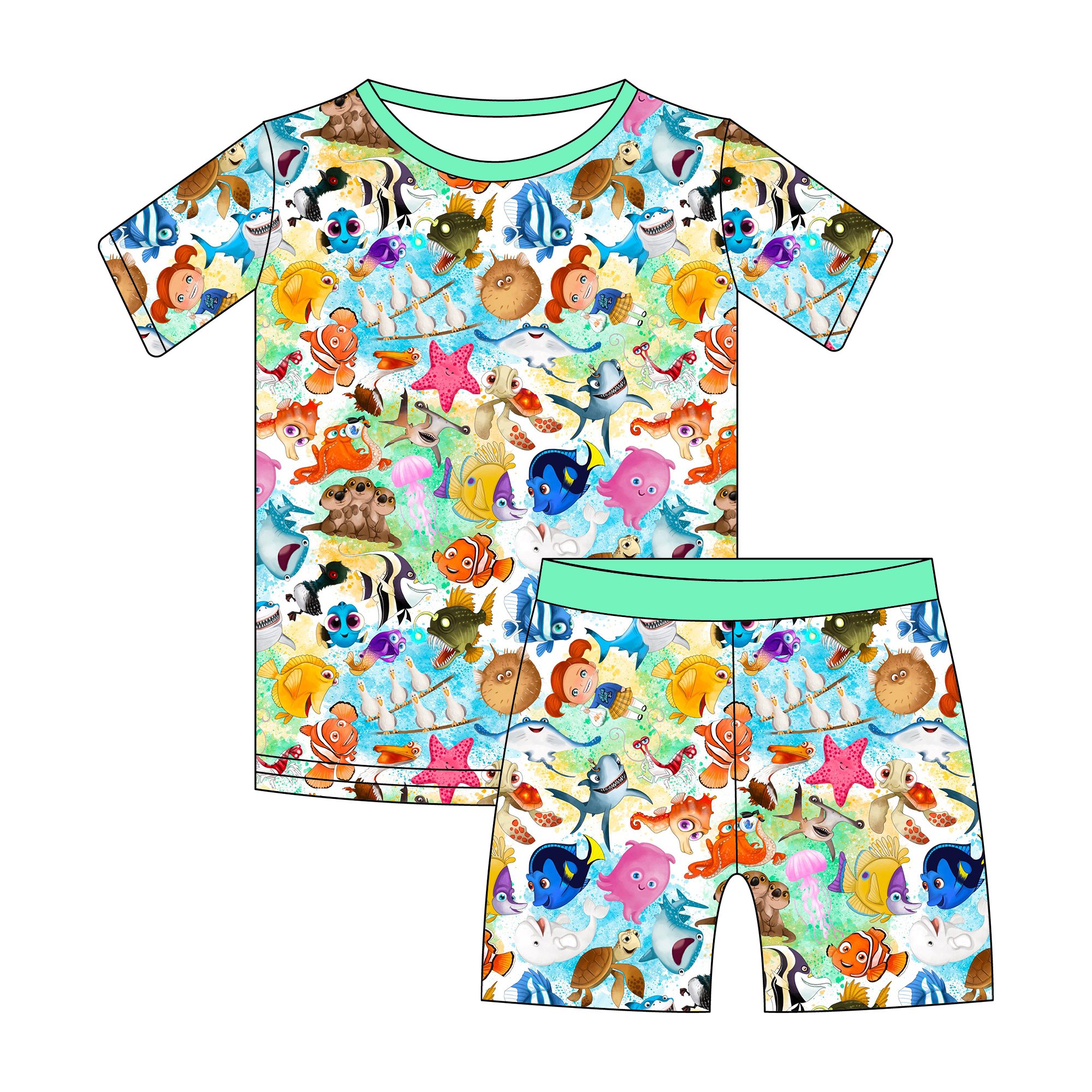 Summer Baby Short-sleeved print Romper Double Zipper Onesie Baby Boy Girl Jacket Clothes kids clothes