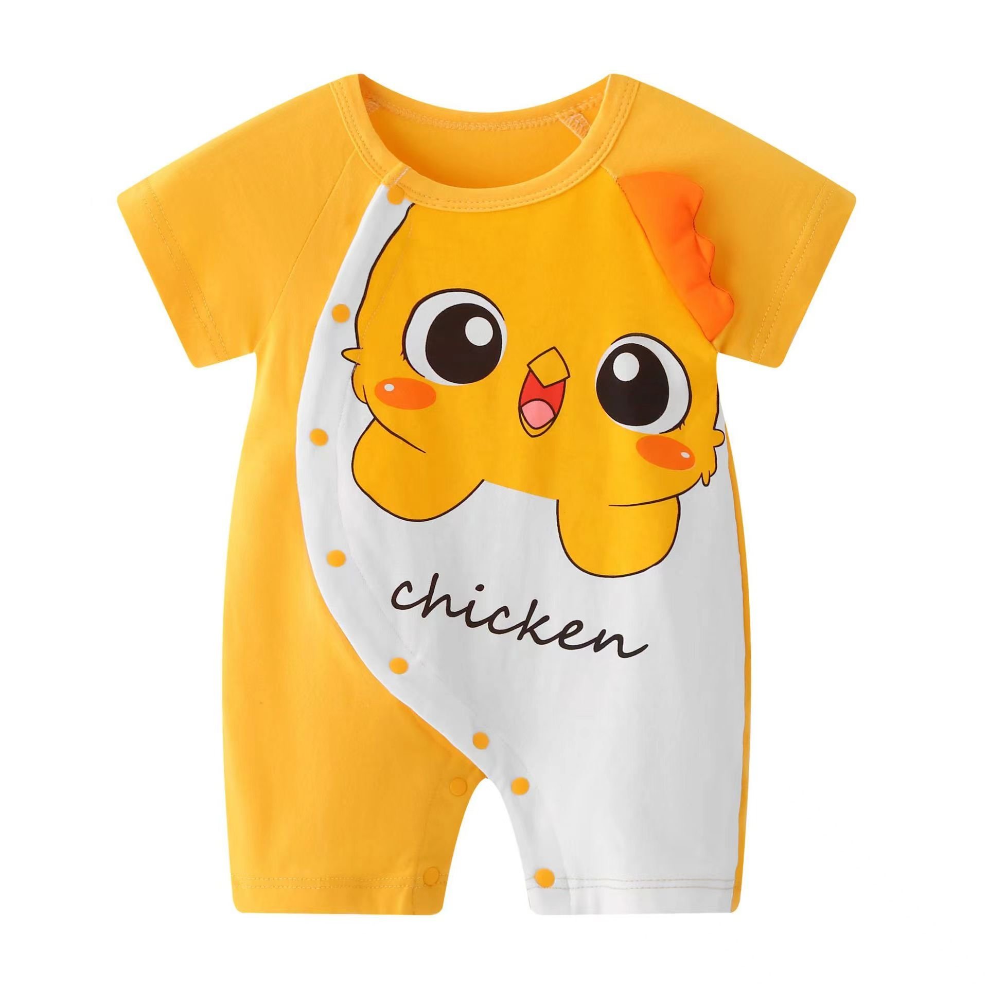 Boys baby onesie summer short-sleeved animal baby clothes thin breathable children's clothing Cotton baby romper