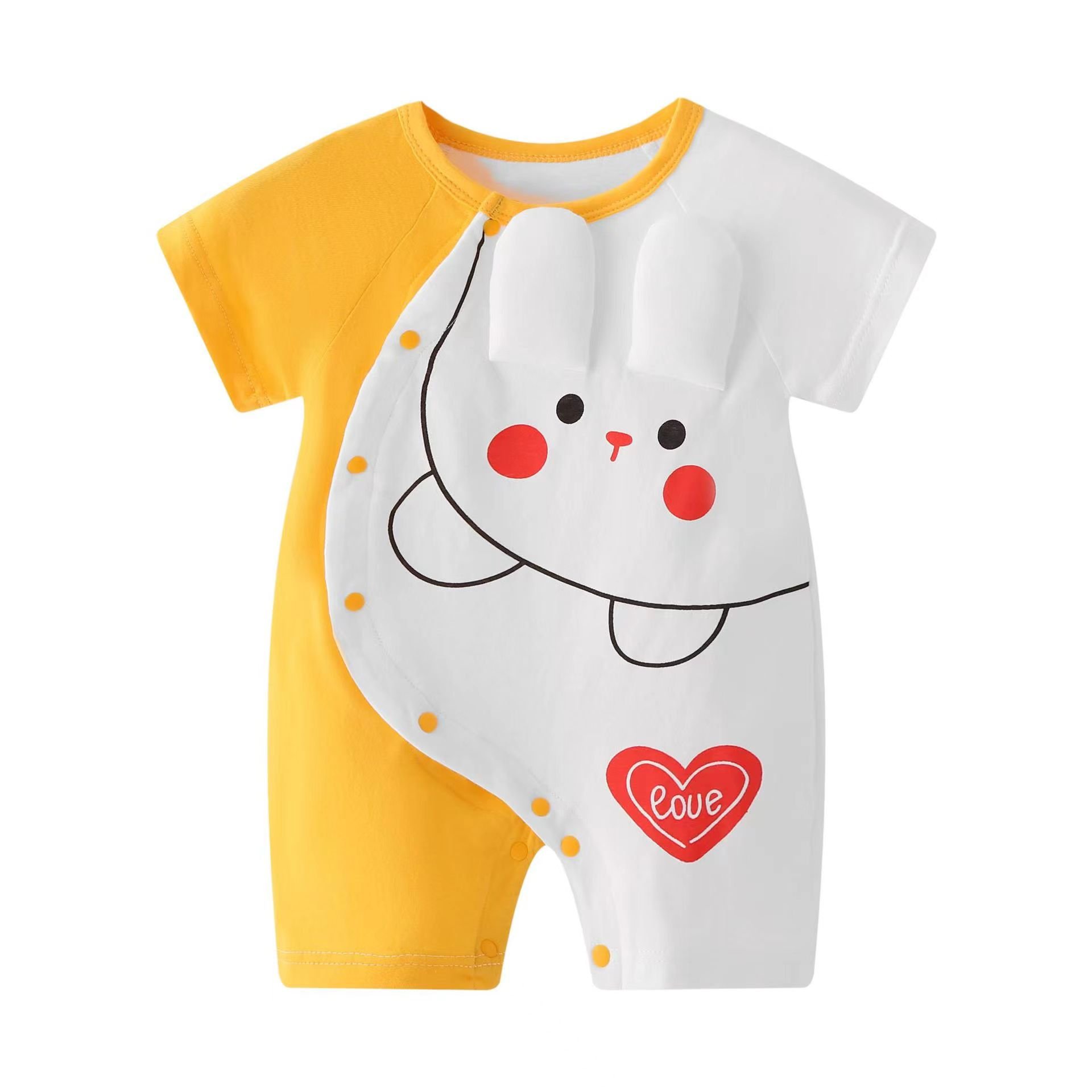Boys baby onesie summer short-sleeved animal baby clothes thin breathable children's clothing Cotton baby romper