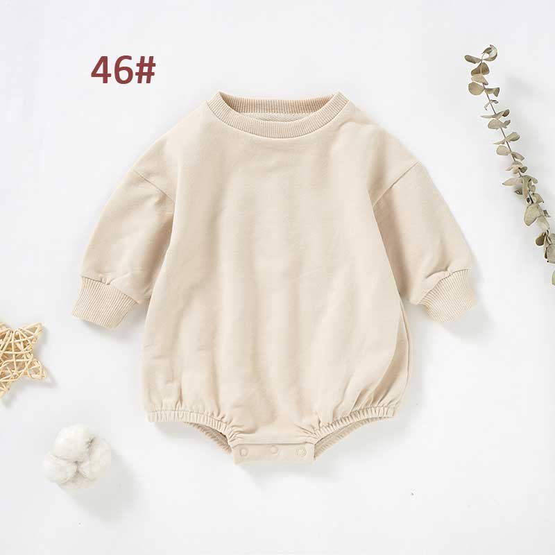 Wholesale Organic Cotton Baby Short Rompers Pullover Baby Bubble Sweater Rompers