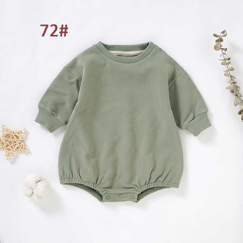 Wholesale Organic Cotton Baby Short Rompers Pullover Baby Bubble Sweater Rompers