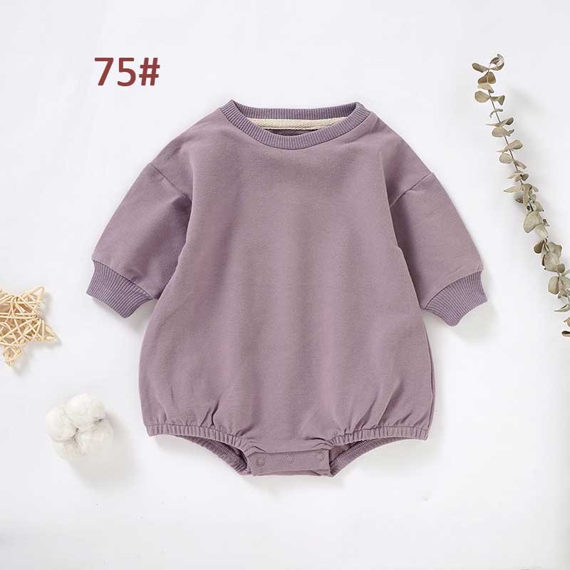 Wholesale Organic Cotton Baby Short Rompers Pullover Baby Bubble Sweater Rompers