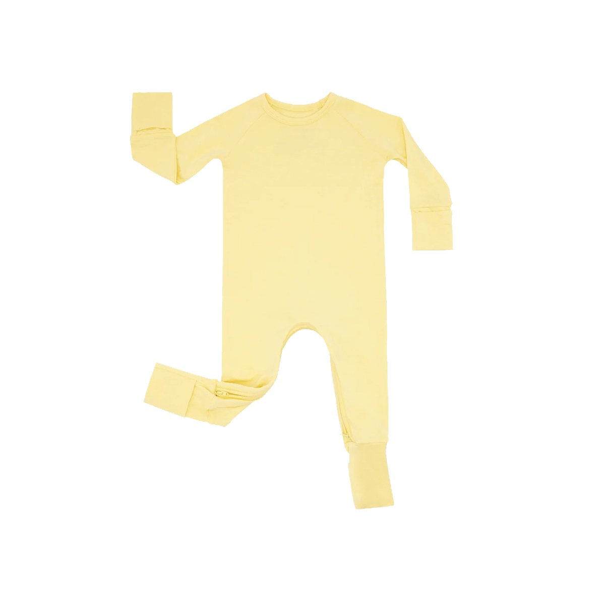 New Design Long Sleeve Wholesale Comfortable Bamboo Baby Pajamas Crescent Zipper Custom Solid Color Baby Rompers Bodysuit