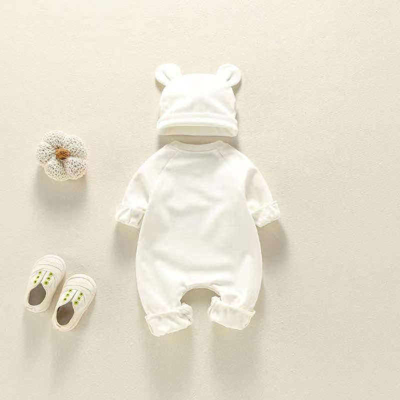 2022 Popular Design Baby Romper Cute Spring Autumn Newborn Long-sleeved Climbing Suit Toddler Jumpsuit with Hat
