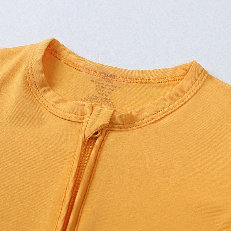 Baby Short Sleeve Romper Jumpsuit Zipper Footless Clothes Bamboo Romper Sleeper Infant Soft Short Sleeve