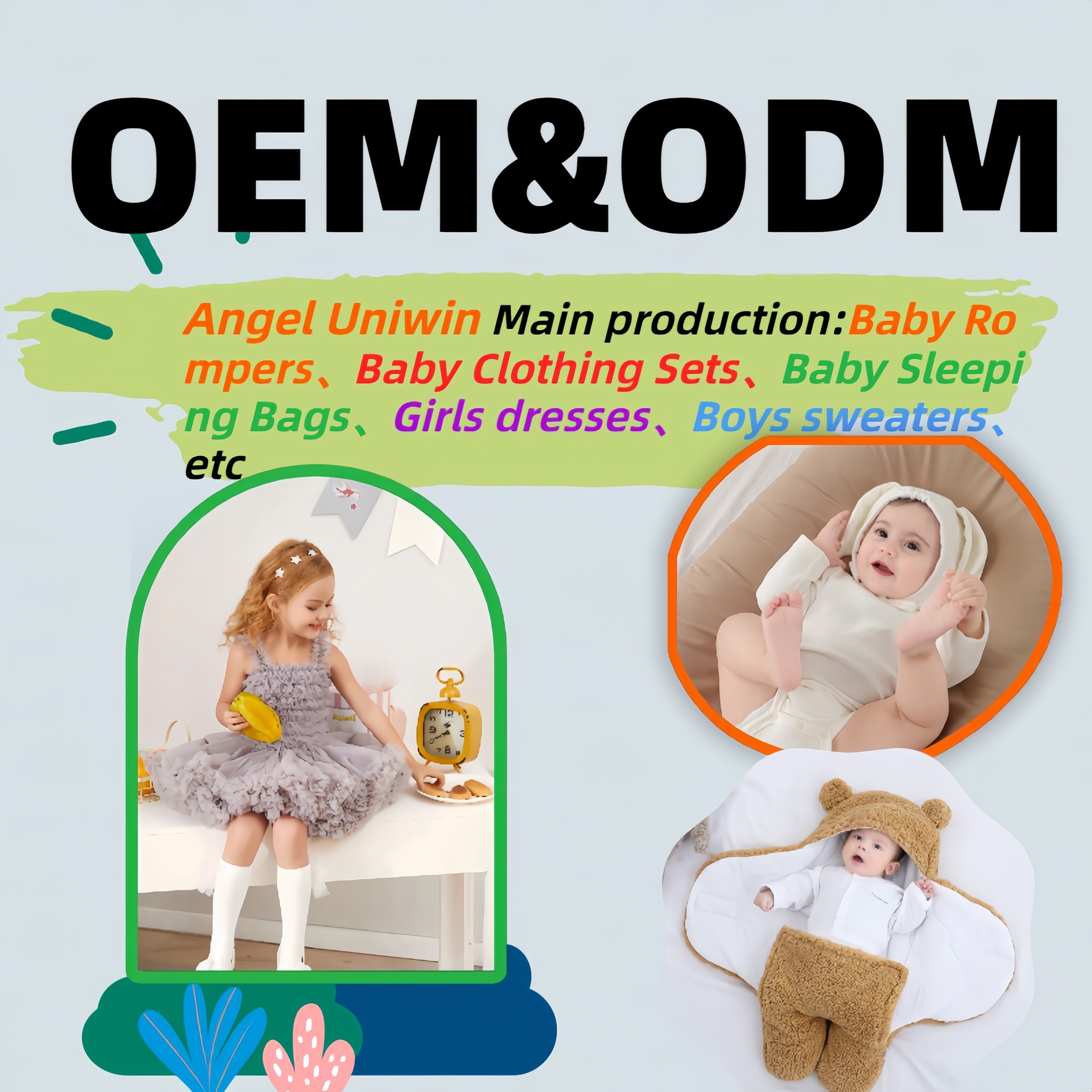 Knitted Cotton Baby Rompers with Zipper Boy's Clothing Sets