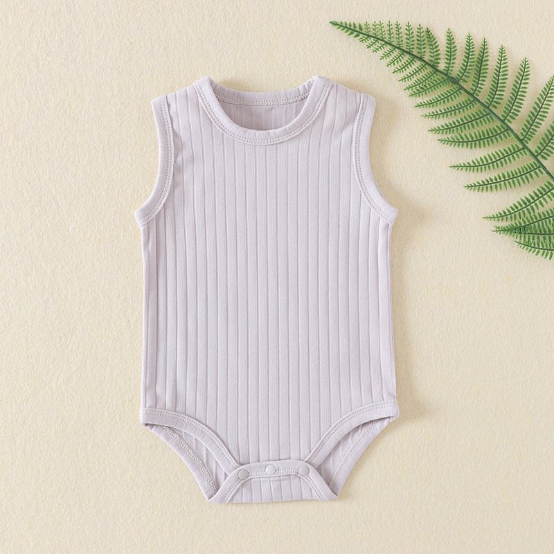 4 Colors Instagram Baby Romper Summer Child Clothes Sleeveless Booty Suit Crawl Suit Baby Suit Baby Jumpsuit Solid Color Rompers