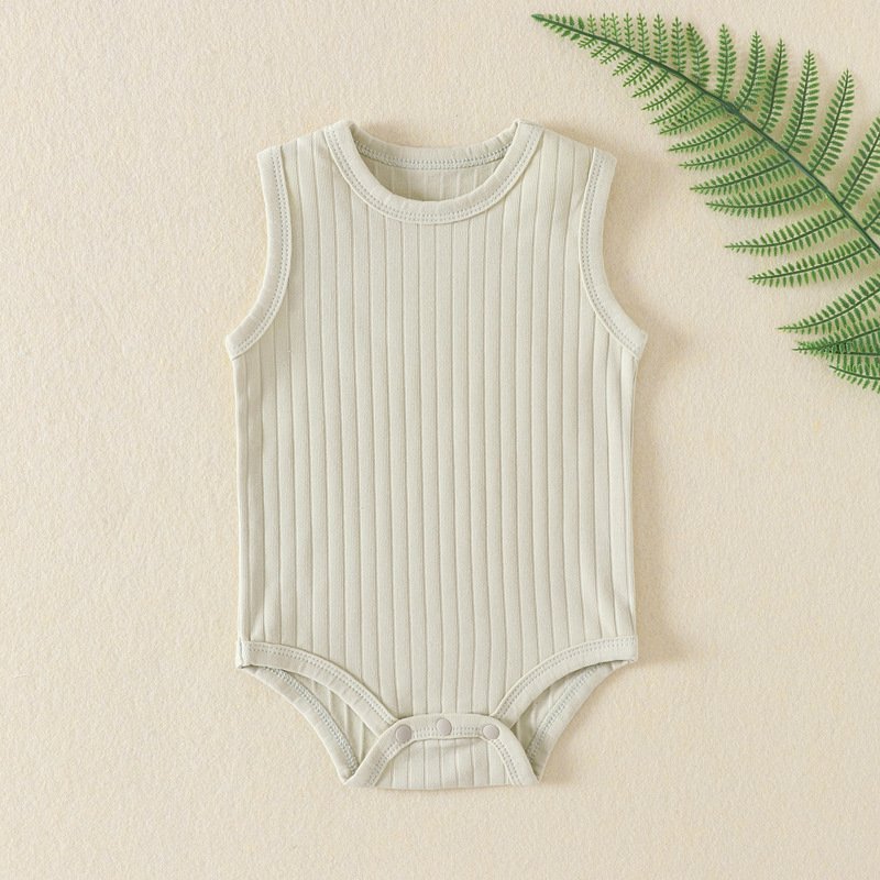 4 Colors Instagram Baby Romper Summer Child Clothes Sleeveless Booty Suit Crawl Suit Baby Suit Baby Jumpsuit Solid Color Rompers