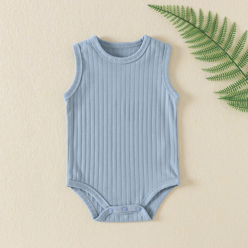 4 Colors Instagram Baby Romper Summer Child Clothes Sleeveless Booty Suit Crawl Suit Baby Suit Baby Jumpsuit Solid Color Rompers